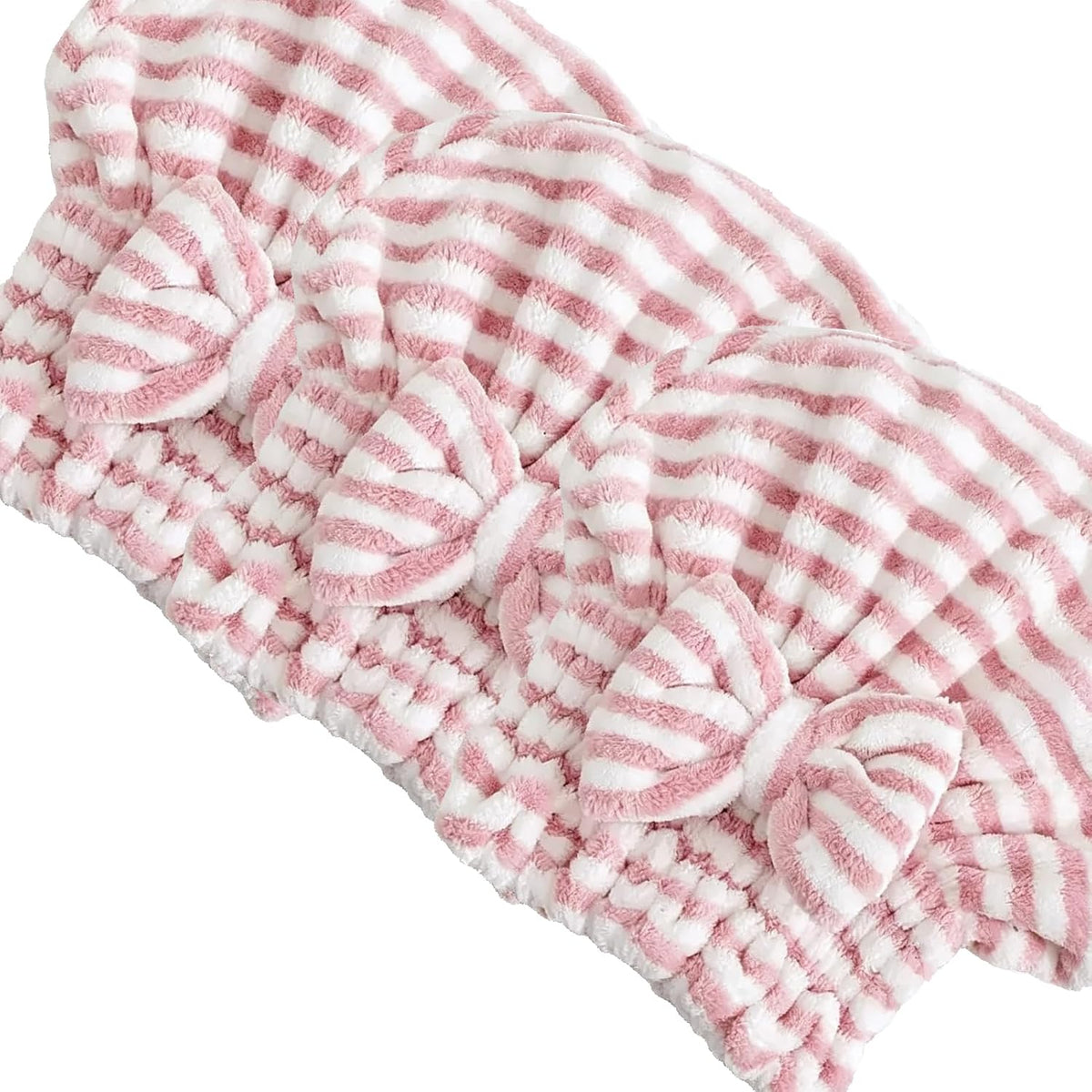 Jseng 2PC Microfiber Hair Drying Caps, Extrame Soft & Ultra Absorbent, Fast Drying Hair Turban Wrap Towels Shower Cap for Girls and Women