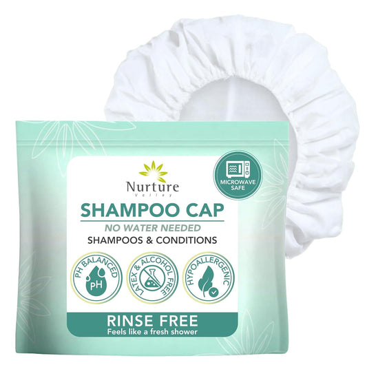 Nurture No Water Rinse Free Shampoo Cap Microwavable Hair Wash Caps 6 Pack