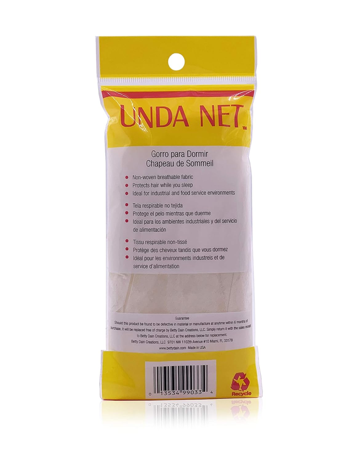 Betty Dain Unda Net Sleep Cap/Hairnet, Non-Woven Breathable Fabric, Protects Hair While You Sleep, Ideal for Industrial and Food Service Environments, XL, 24 Per Pack