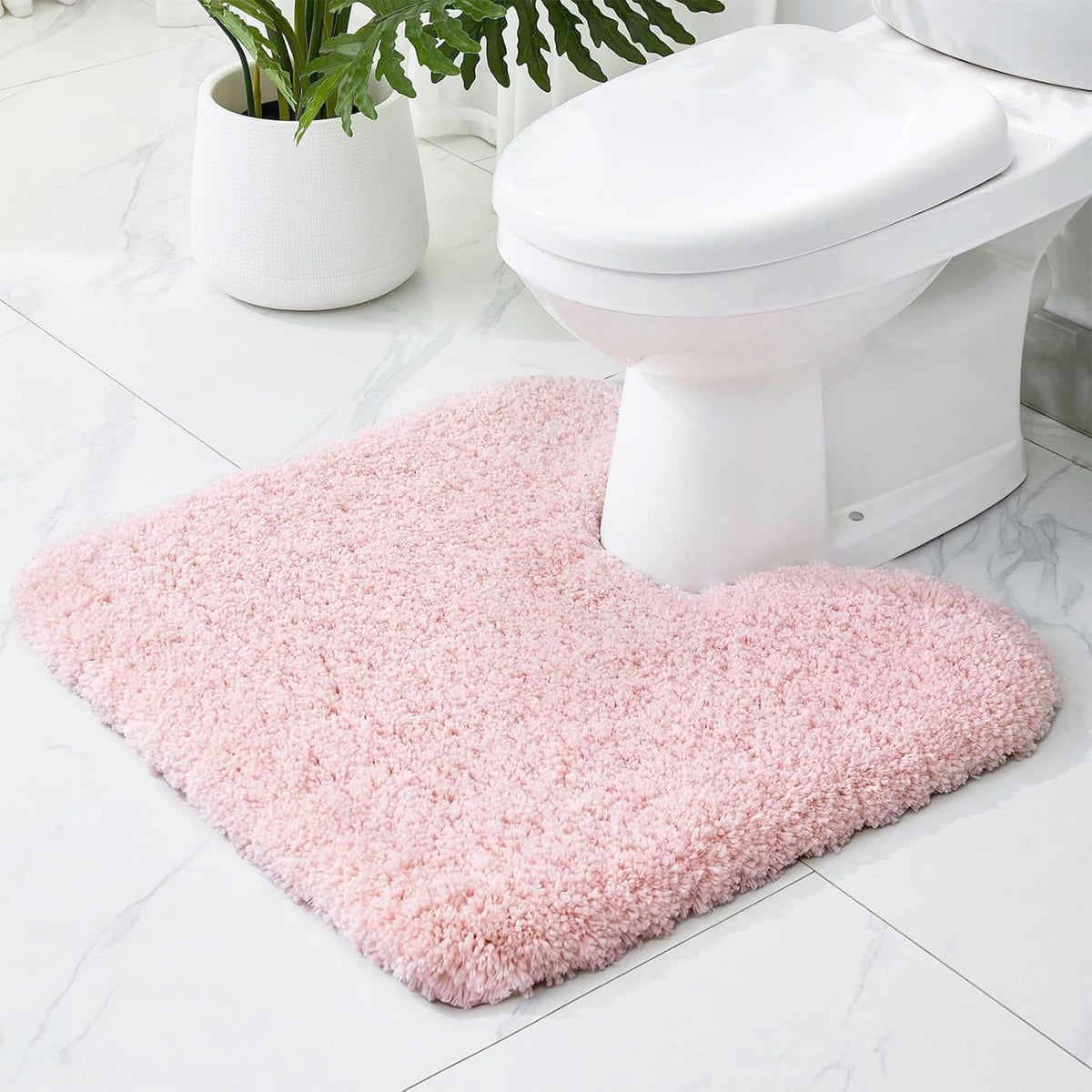 Microfiber Bathroom Rugs 24x17 Absorbent Soft Non Slip, Blue