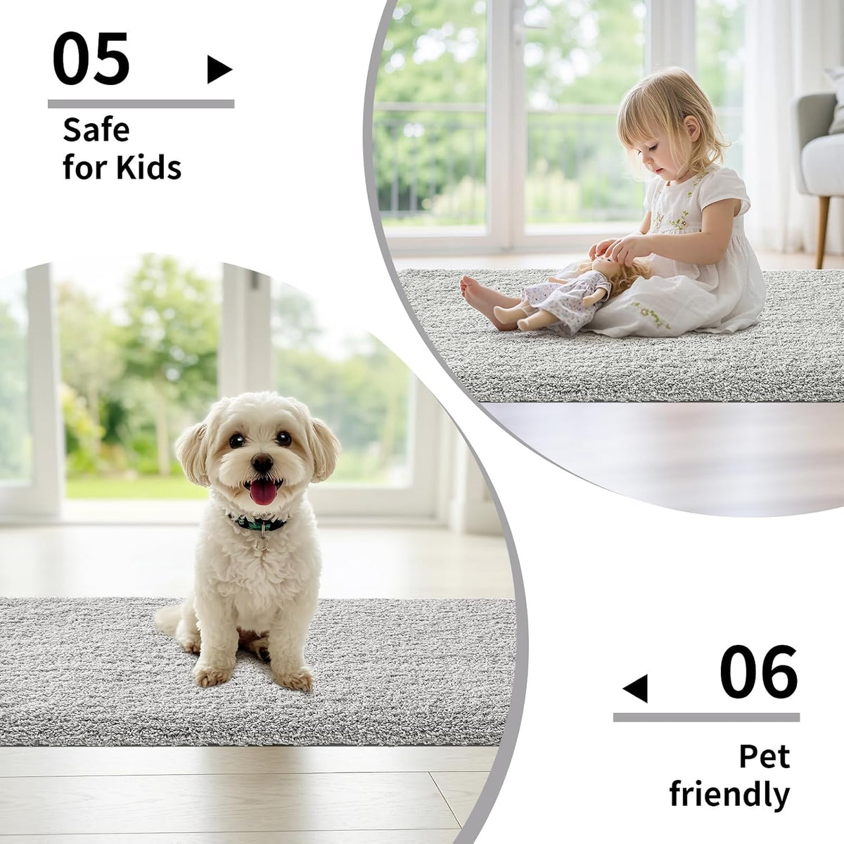 Disolla Gray Bathroom Rugs 17x24, Microfiber Non-Slip Plush Small Bath Mat