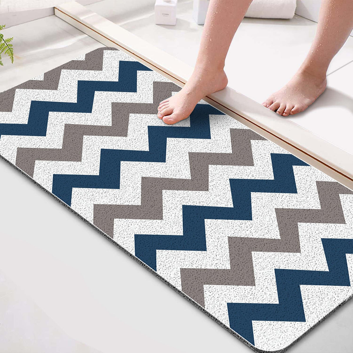 godehone Shower Mats Non Slip Without Suction Cups, PVC Loofah Bathroom Mats, Loofah Mats for Shower and Bathroom, Quick Drying, 15.7× 36 Inch, Beige