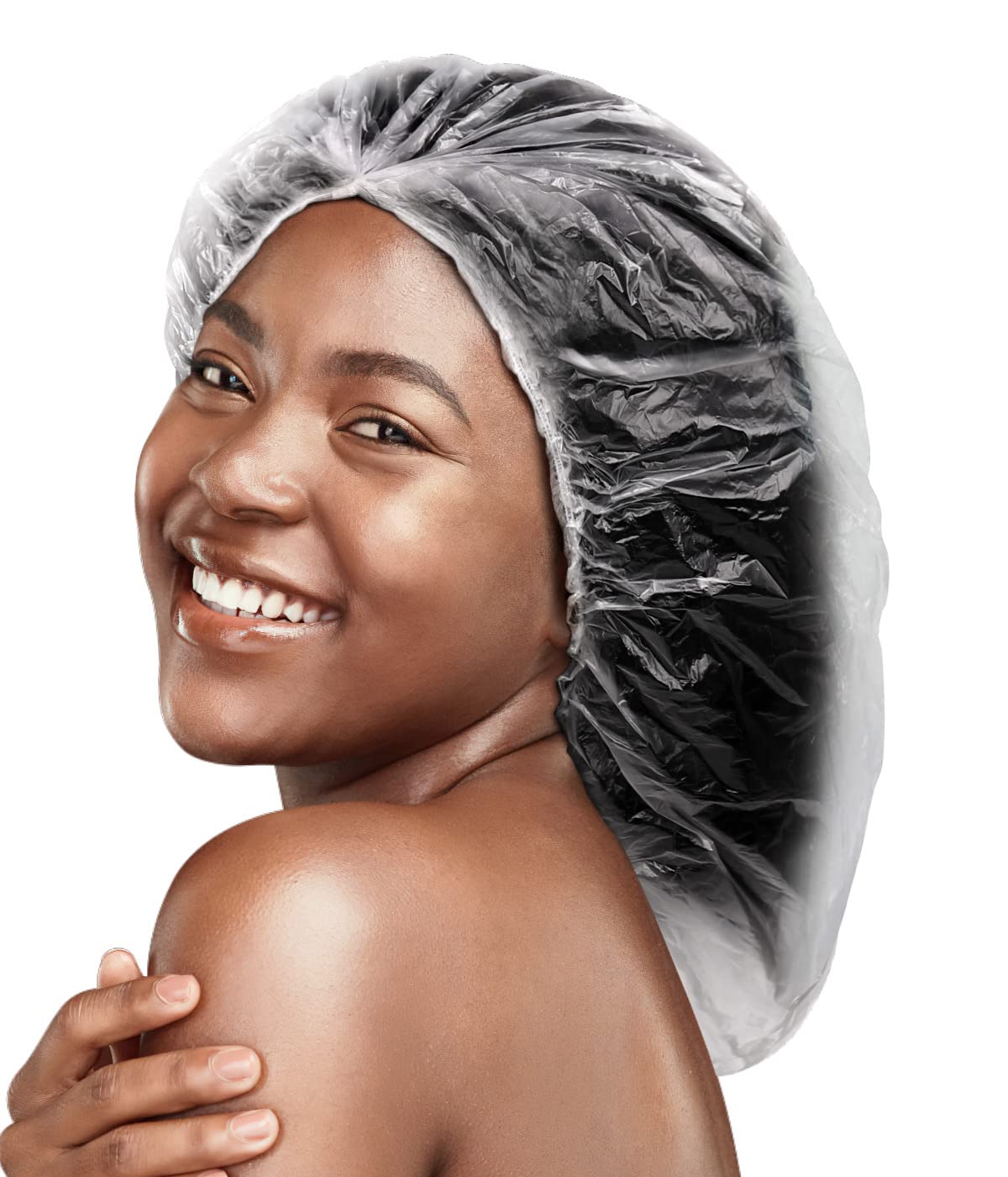 50Pcs Disposable Large Shower Cap for Long Braids Women XXL Oversized Disposable Plastic Shower Caps