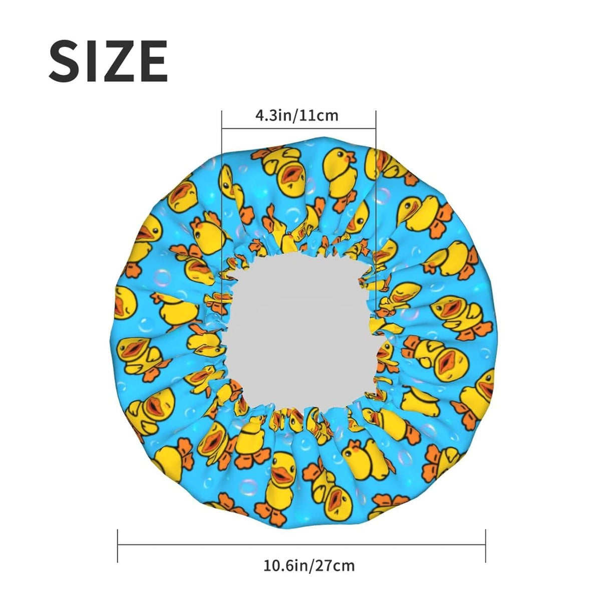 Yellow Rubber Duck Shower Cap Gifts For Womens Mens Waterproof Adjustable