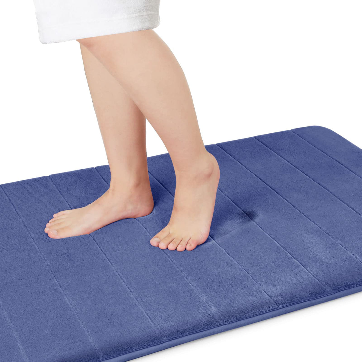 Yimobra Memory Foam Bath Mat, Super Soft Absorbent Bathroom Rug Non Slip 31.5x20 Inch, Quick Dry, Machine Washable Floor Carpet for Tub Shower, Home Decor Accessories, Beige