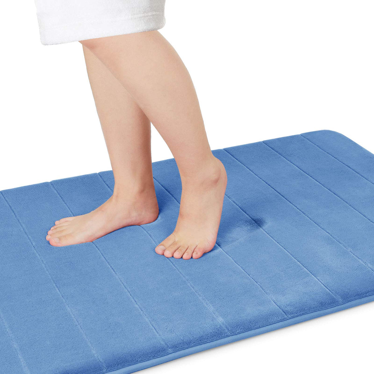 Yimobra Memory Foam Bath Mat, Super Soft Absorbent Bathroom Rug Non Slip 31.5x20 Inch, Quick Dry, Machine Washable Floor Carpet for Tub Shower, Home Decor Accessories, Beige