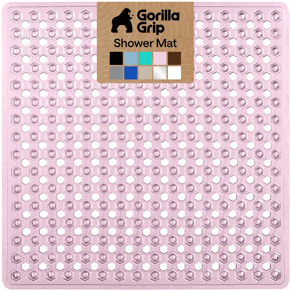 GORILLA GRIP Bath Tub Shower Mat, Bathtub Floor Liner, 35x16 Beige