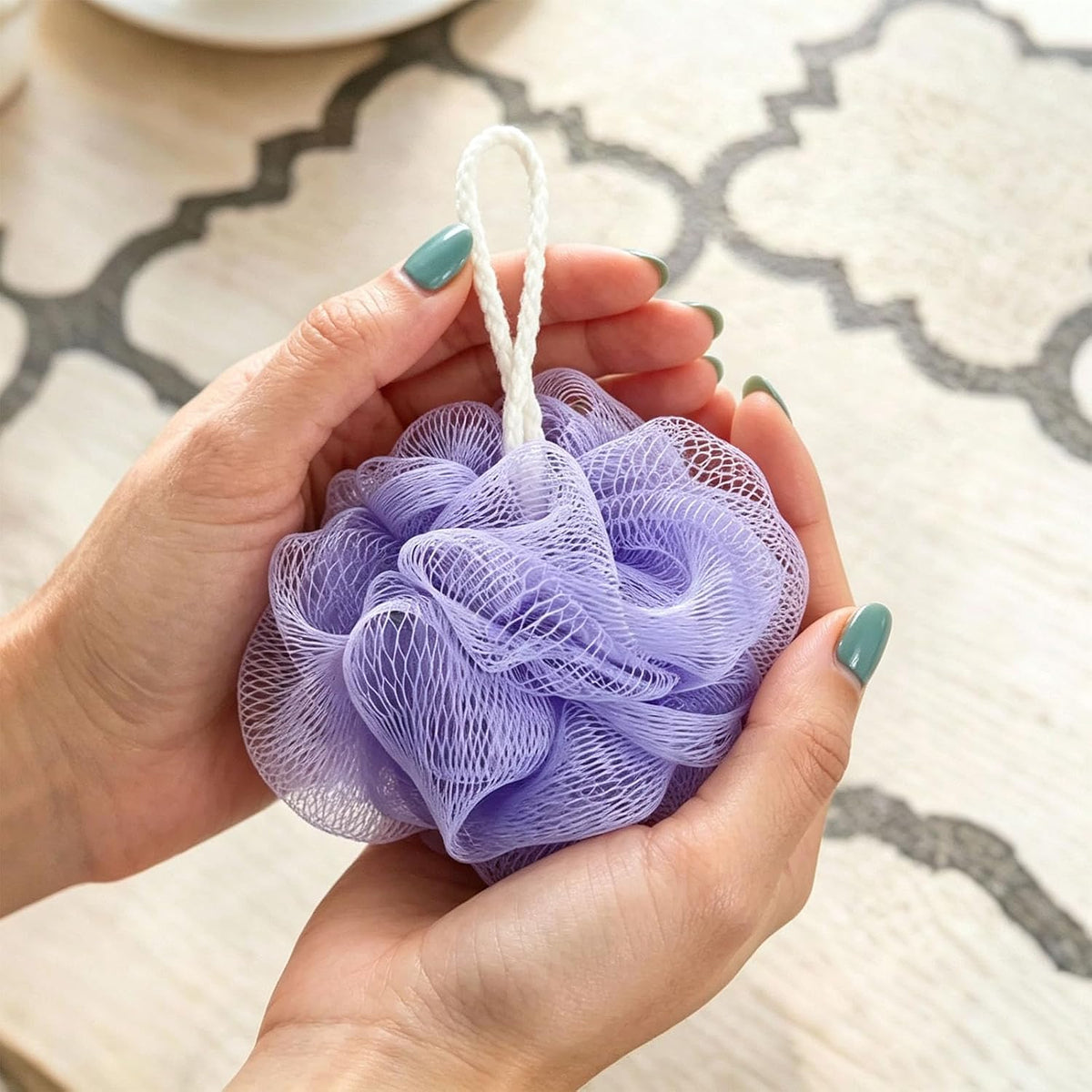20 Pack Mini Loofah Sponge for Shower, Travel Size Bath Sponges Mesh Shower Puff Bath Pouf with Hanging Loop, Body Scrubber for Kids Women Men