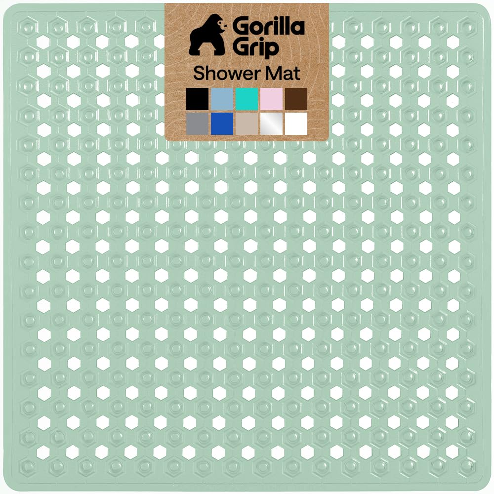 GORILLA GRIP Bath Tub Shower Mat, Bathtub Floor Liner, 35x16 Beige