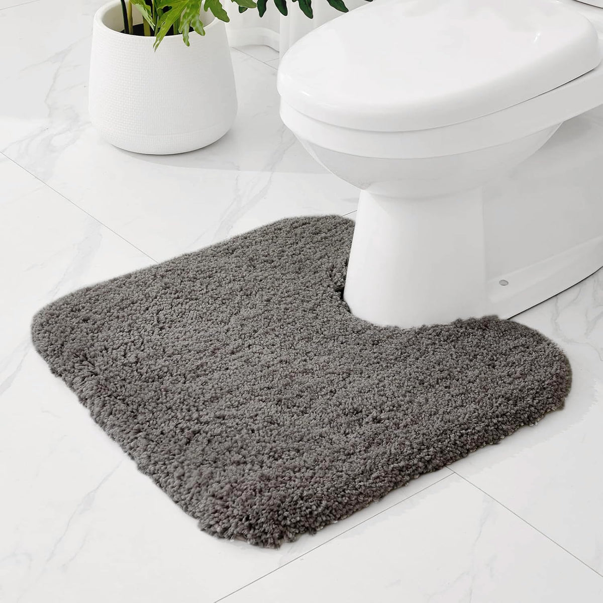 Microfiber Bathroom Rugs 24x17 Absorbent Soft Non Slip, Blue