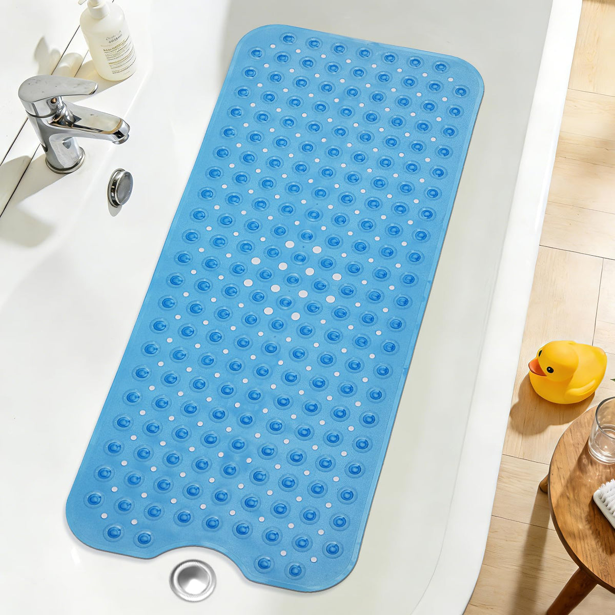 Extra Long Bathtub Mat Non Slip Bath Mat Black 40"x16" Full Size