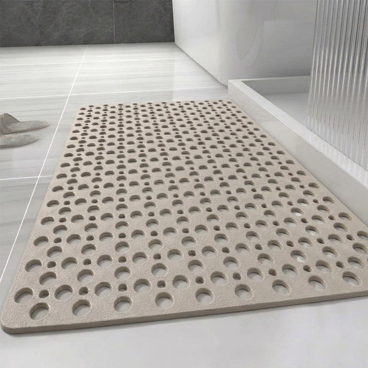 Casa and Beyond Shower Mat, Non Slip Shower Mats, Secure Shower Mats Easy to Clean,Washable Non-Slip Bathtub Mats for Inside Showers (Grey,27.6 * 15 in)