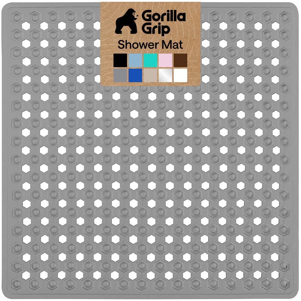 GORILLA GRIP Bath Tub Shower Mat, Bathtub Floor Liner, 35x16 Beige