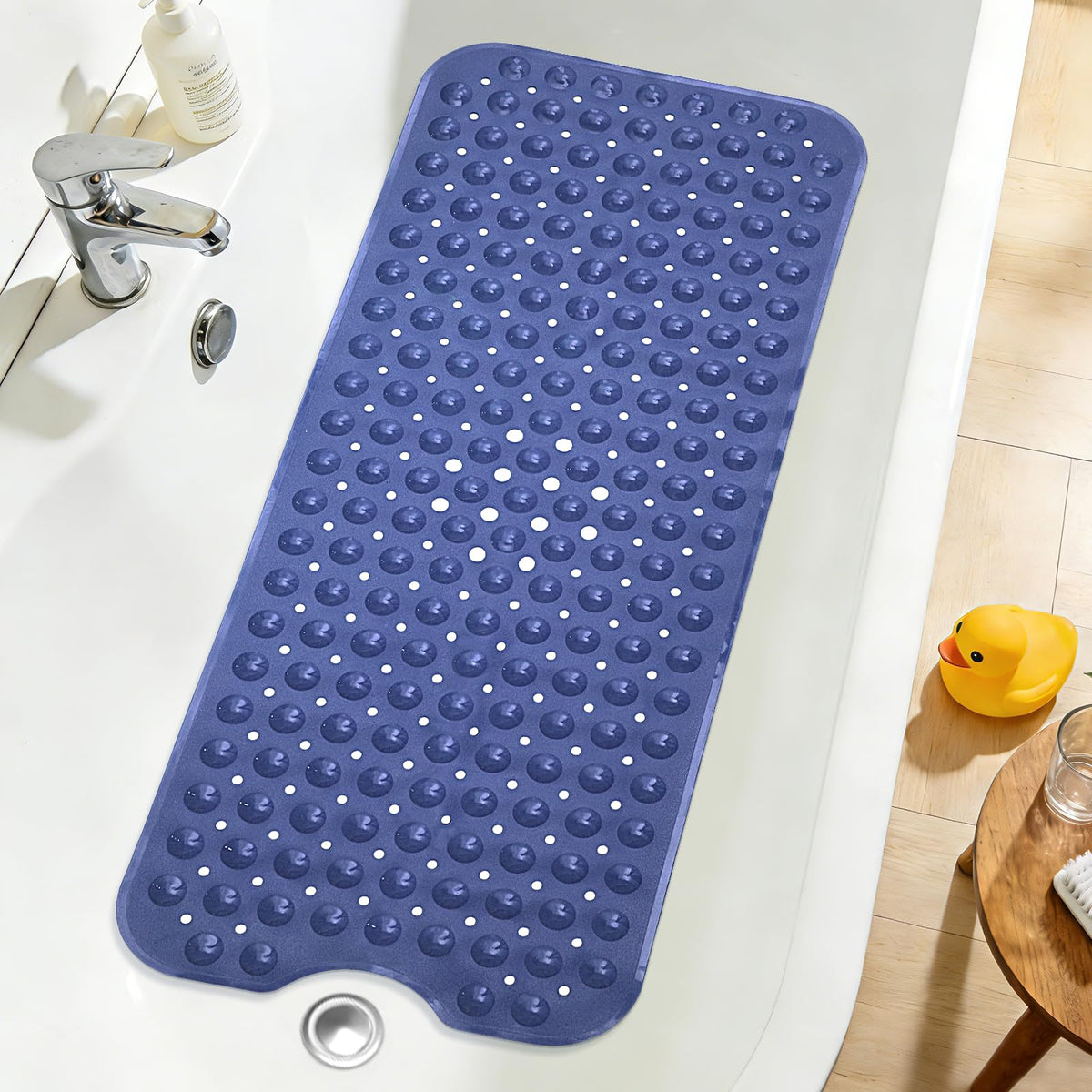 Extra Long Bathtub Mat Non Slip Bath Mat Black 40"x16" Full Size
