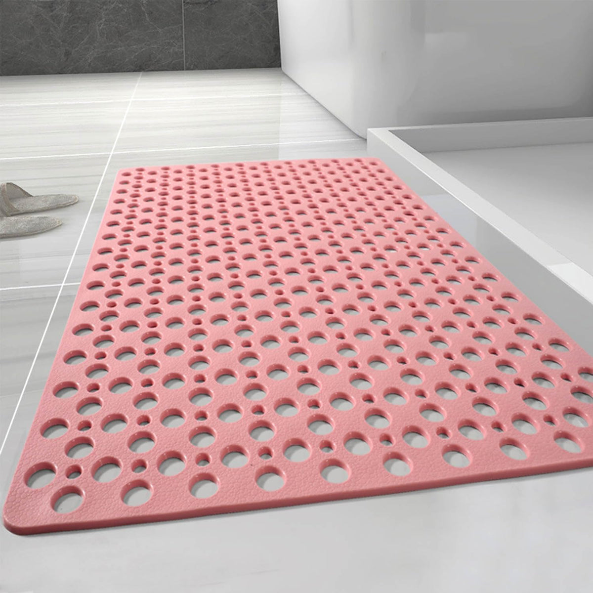 Casa and Beyond Shower Mat, Non Slip Shower Mats, Secure Shower Mats Easy to Clean,Washable Non-Slip Bathtub Mats for Inside Showers (Grey,27.6 * 15 in)