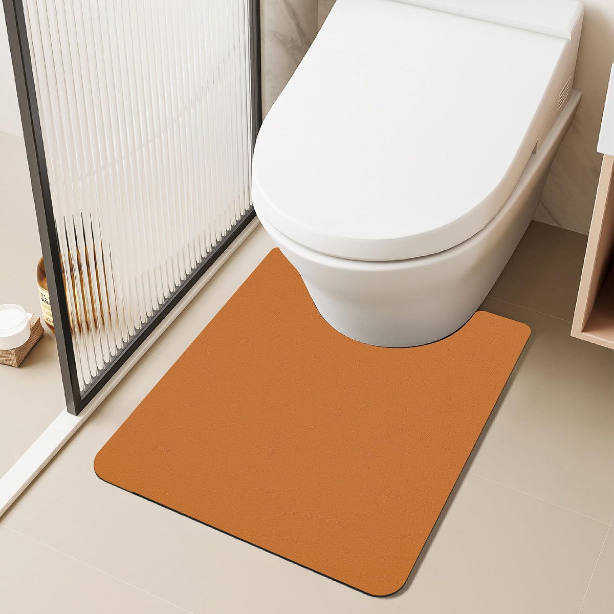 TYUU Thin Bath Mat, Small Bathroom Rugs Non Slip Washable, 16x24 Dark Grey
