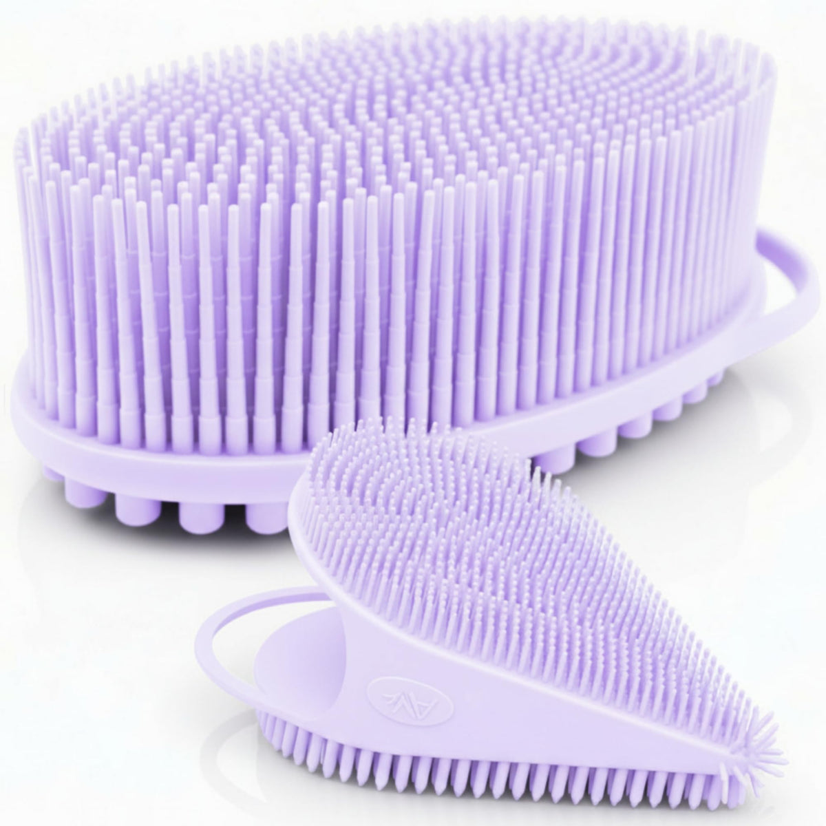 Avilana Premium Silicone Body Scrubber - Trusted Since 2017 - SGS Certified Food Grade Dual Sided Bath Brush, Quick-Dry Exfoliating Loofah Alternative, Massage Brush Sensitive Skin Women Men