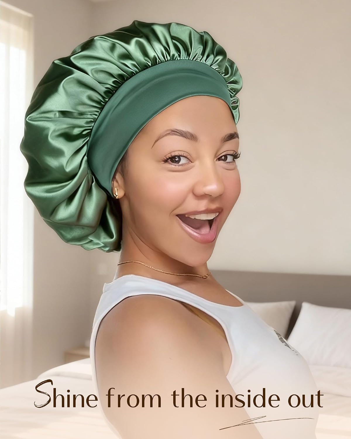 YANIBEST Hair Bonnet for Sleeping Women, Smooth Comfortable for Hair Care