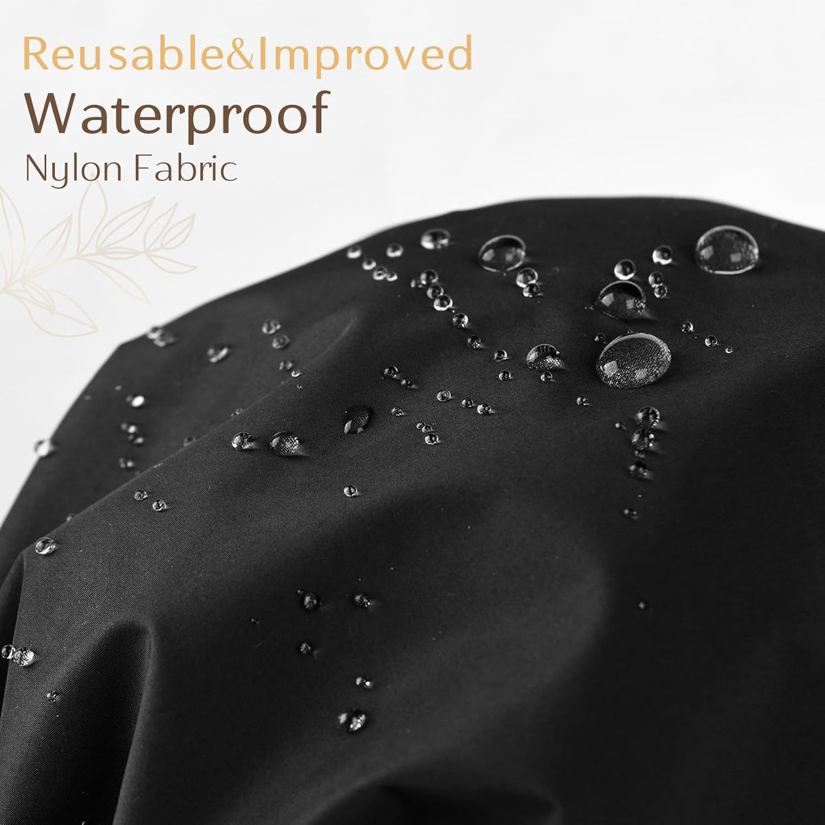 Yanibest Shower Cap Reusable Waterproof, Double Layer Shower Caps for Women