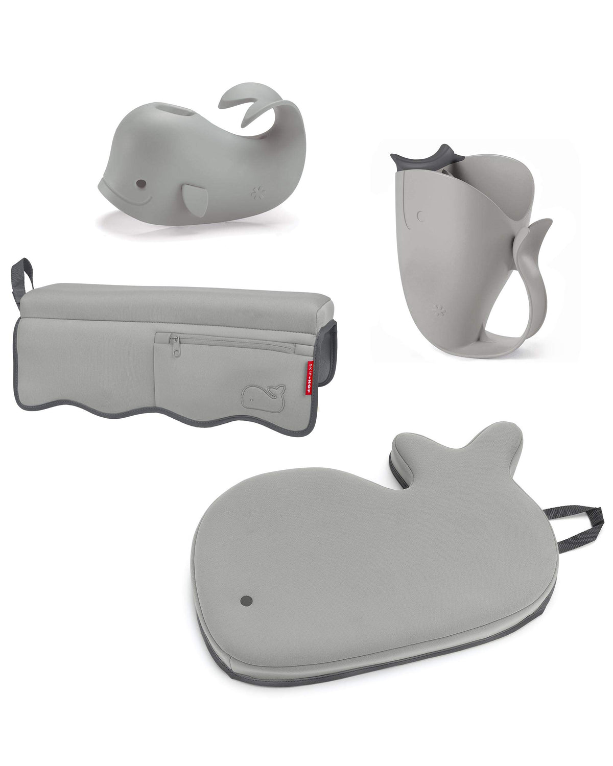 Skip Hop Non-Slip Baby Bath Mat, Moby, Grey