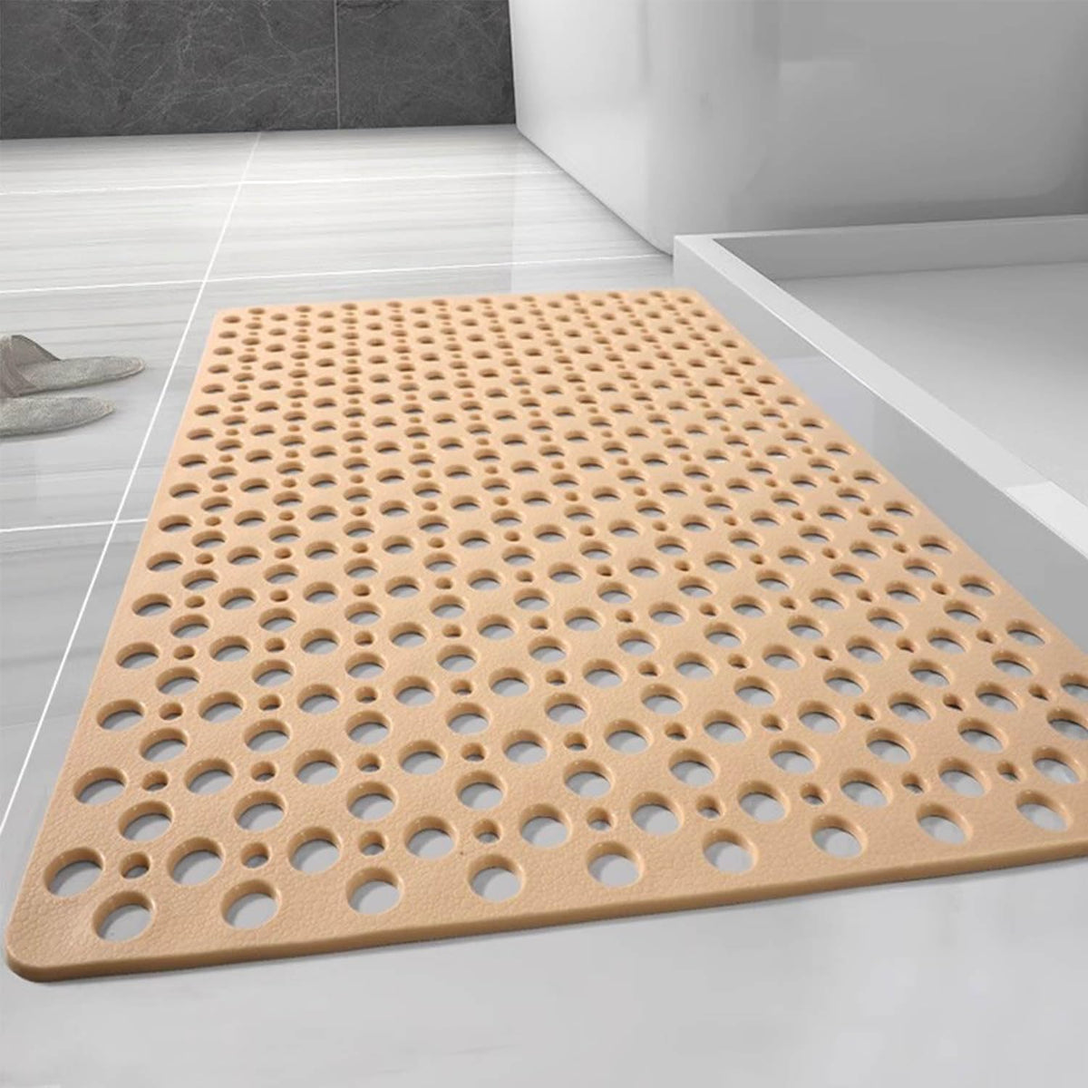 Casa and Beyond Shower Mat, Non Slip Shower Mats, Secure Shower Mats Easy to Clean,Washable Non-Slip Bathtub Mats for Inside Showers (Grey,27.6 * 15 in)