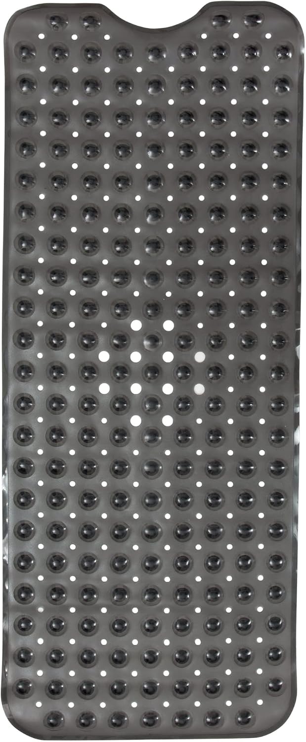 ENKOSI Bath Mat - Large Non Slip Bathtub & Shower Mat - Extra Long 40 x 16 Inch Bathroom Mats for Tub Nonslip Anti Slip Bathmats (40x16 Charcoal 1-Pack)