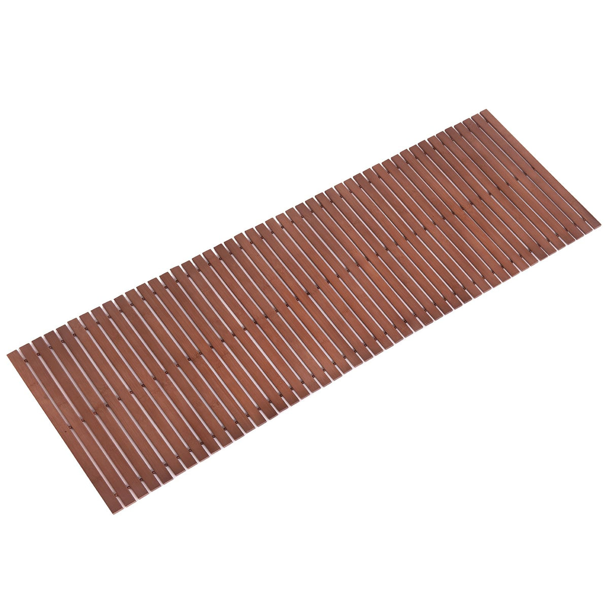 Rayon derived from Bamboo Bath Mat Bathroom Rugs Floor Wood Shower Bathtub Waterproof Non Slip Accessories 16x24 Inch Easy to Clean, Natural, 1 pc