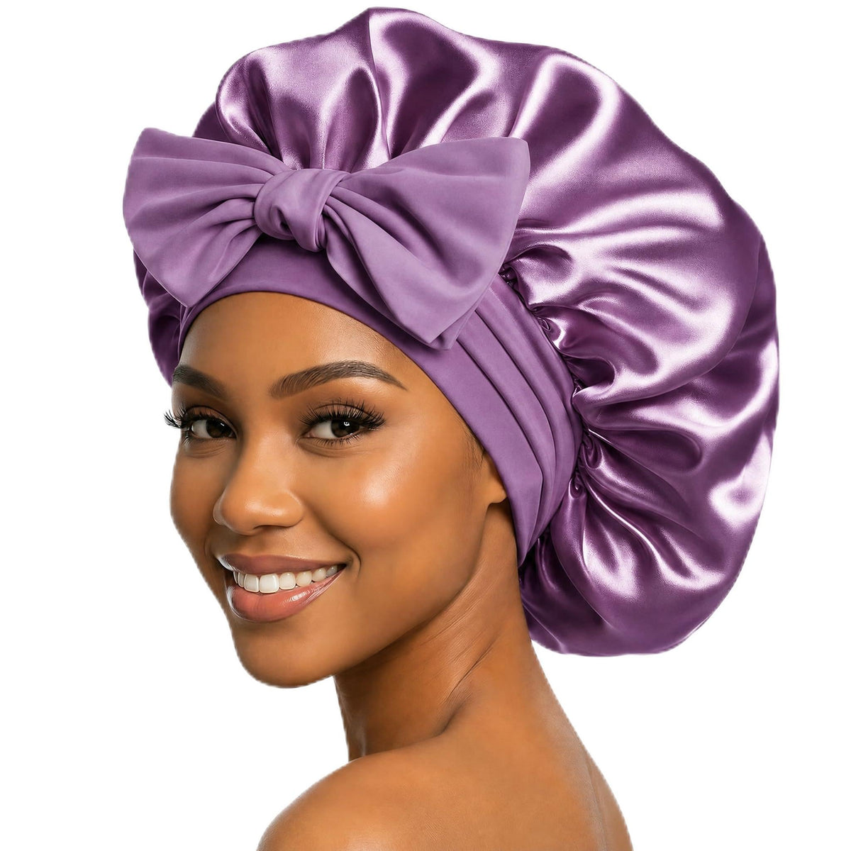 VarCozy Adjustable Double Layer Satin Bonnet for Sleeping to Reduce Frizz
