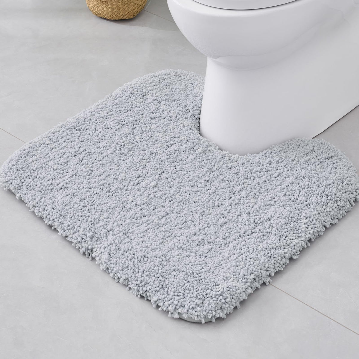 Disolla Gray Bathroom Rugs 17x24, Microfiber Non-Slip Plush Small Bath Mat