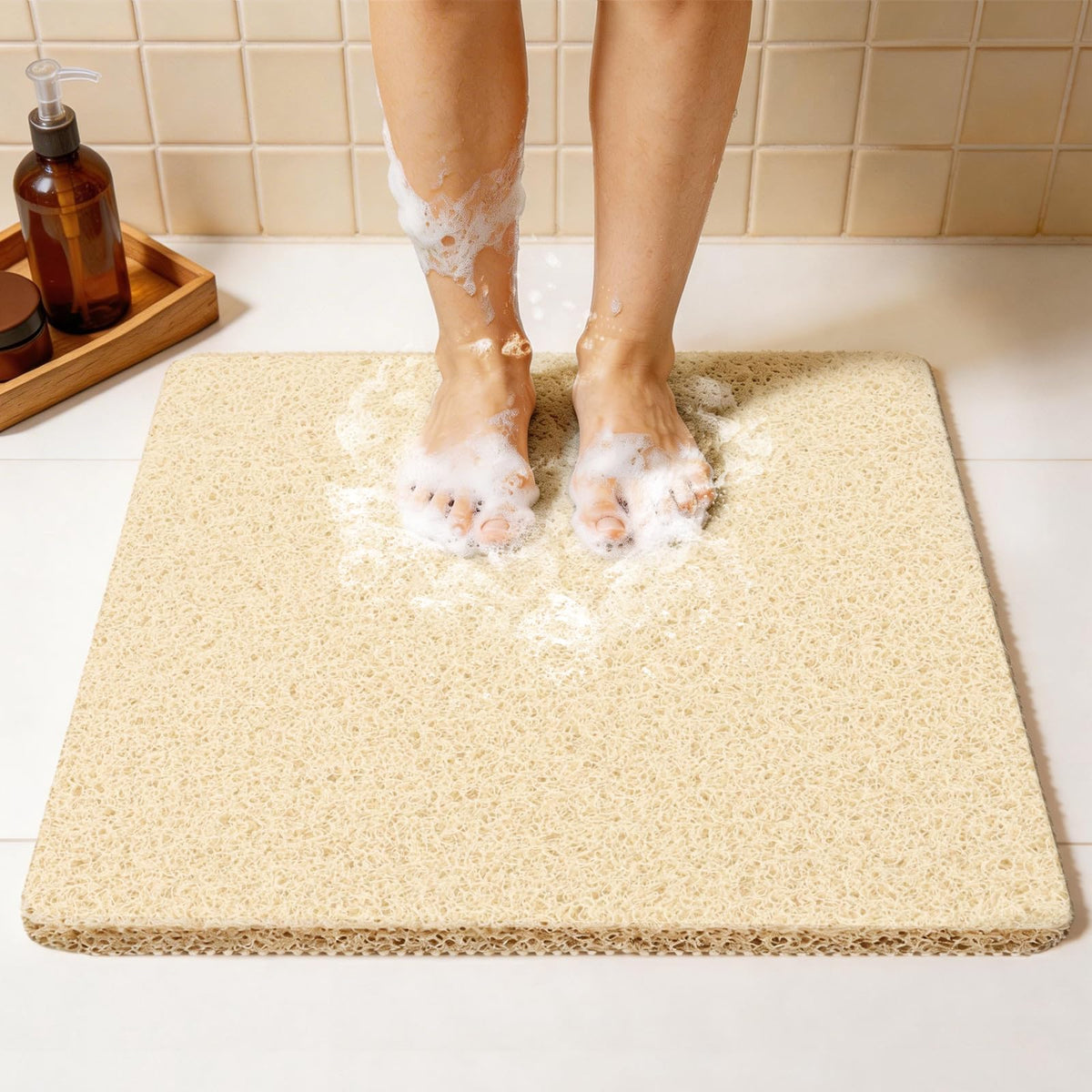 Joyhalo 17 * 24in Shower Mat Bathtub Mat Non Slip