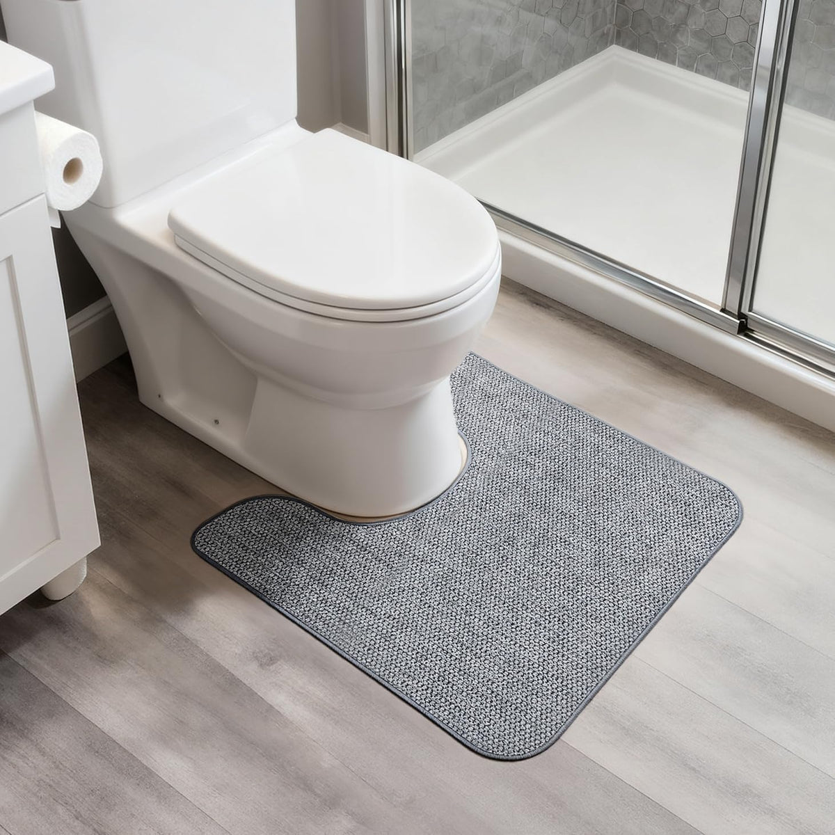 Bath Mat,Ultra Thin Bathroom Rugs,Rubber Bath Mats for Bathroom,No Slip Bath Rugs,Quick Dry,Machine Washable,Low Pile,Absorbent,Shower Outside,Sink,Home Decor Accessories.Blue,1'5"x2'3"(17x27inch)
