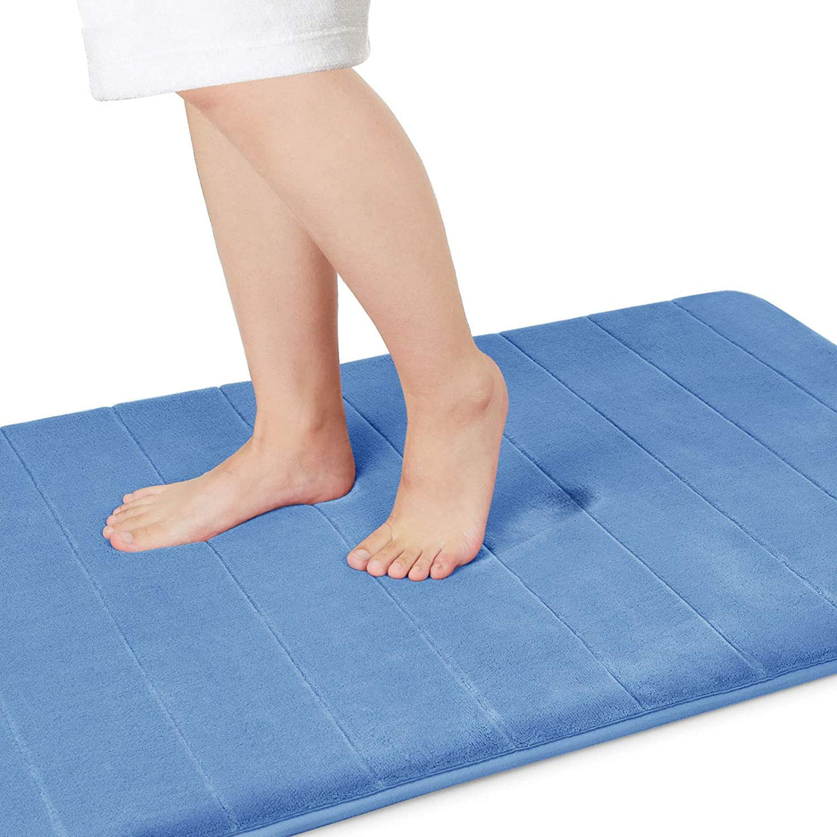 Yimobra Memory Foam Bath Mat, Super Soft Absorbent Bathroom Rug Non Slip 31.5x20 Inch, Quick Dry, Machine Washable Floor Carpet for Tub Shower, Home Decor Accessories, Beige