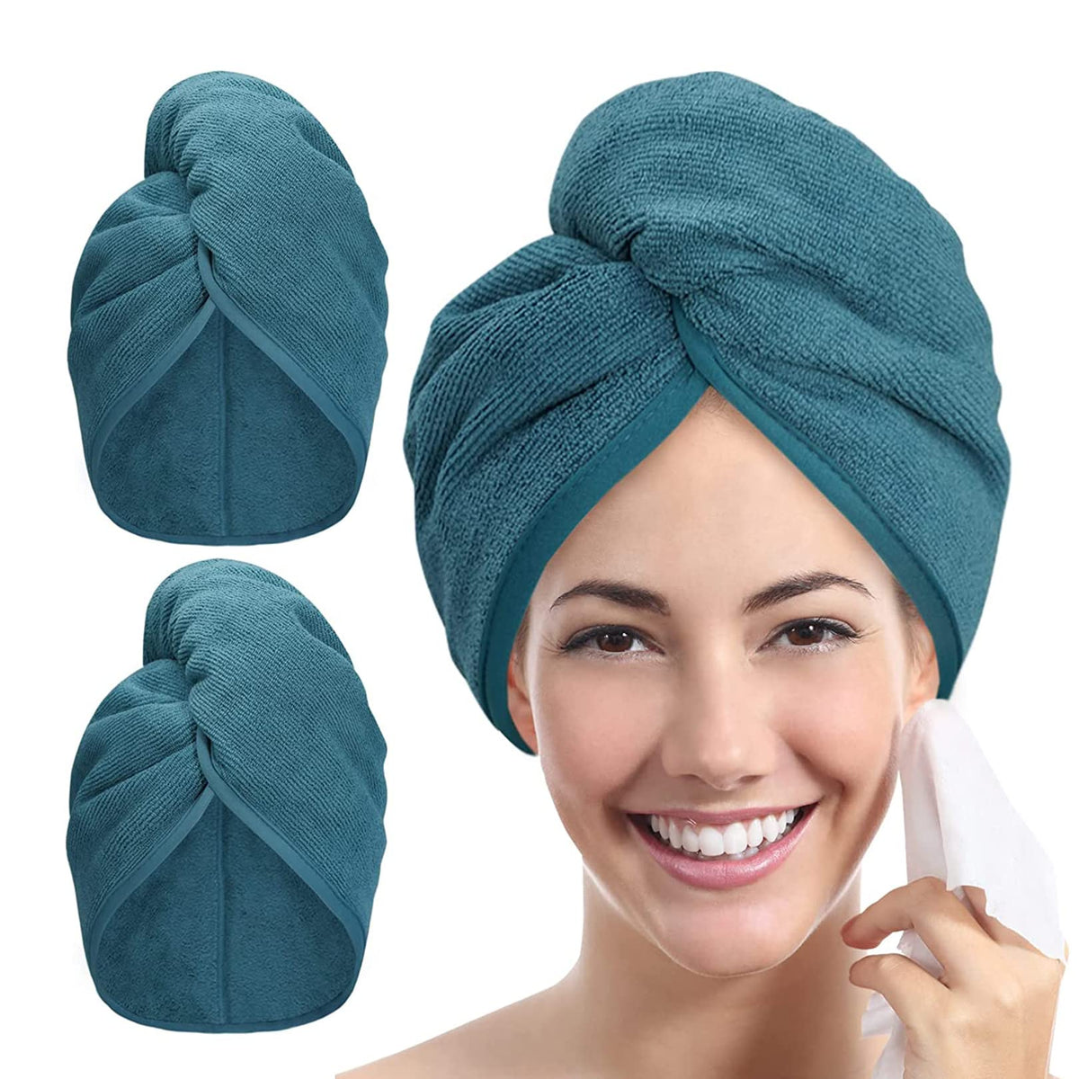 Microfiber Hair Towel Hair Wrap: 2 Pcs 10X26 Hair Dryer Women (5 Pcs)