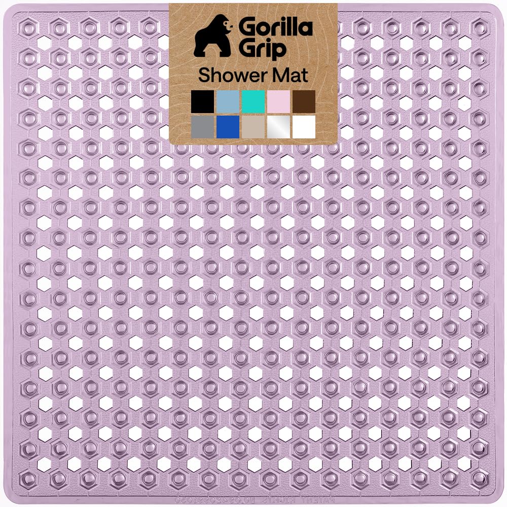 GORILLA GRIP Bath Tub Shower Mat, Bathtub Floor Liner, 35x16 Beige