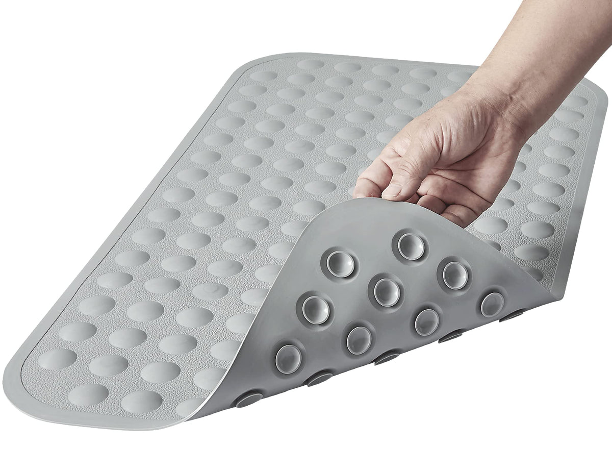 Yanzifly Bathtub Mat Non Slip Bath Mat for Tub Silicone Soft Bath Tub Mat Non Slip Shower Mats, Suction Cups Bath Tub Anti Slip Matt for Familu Use, Machine Washable - Navy Blue