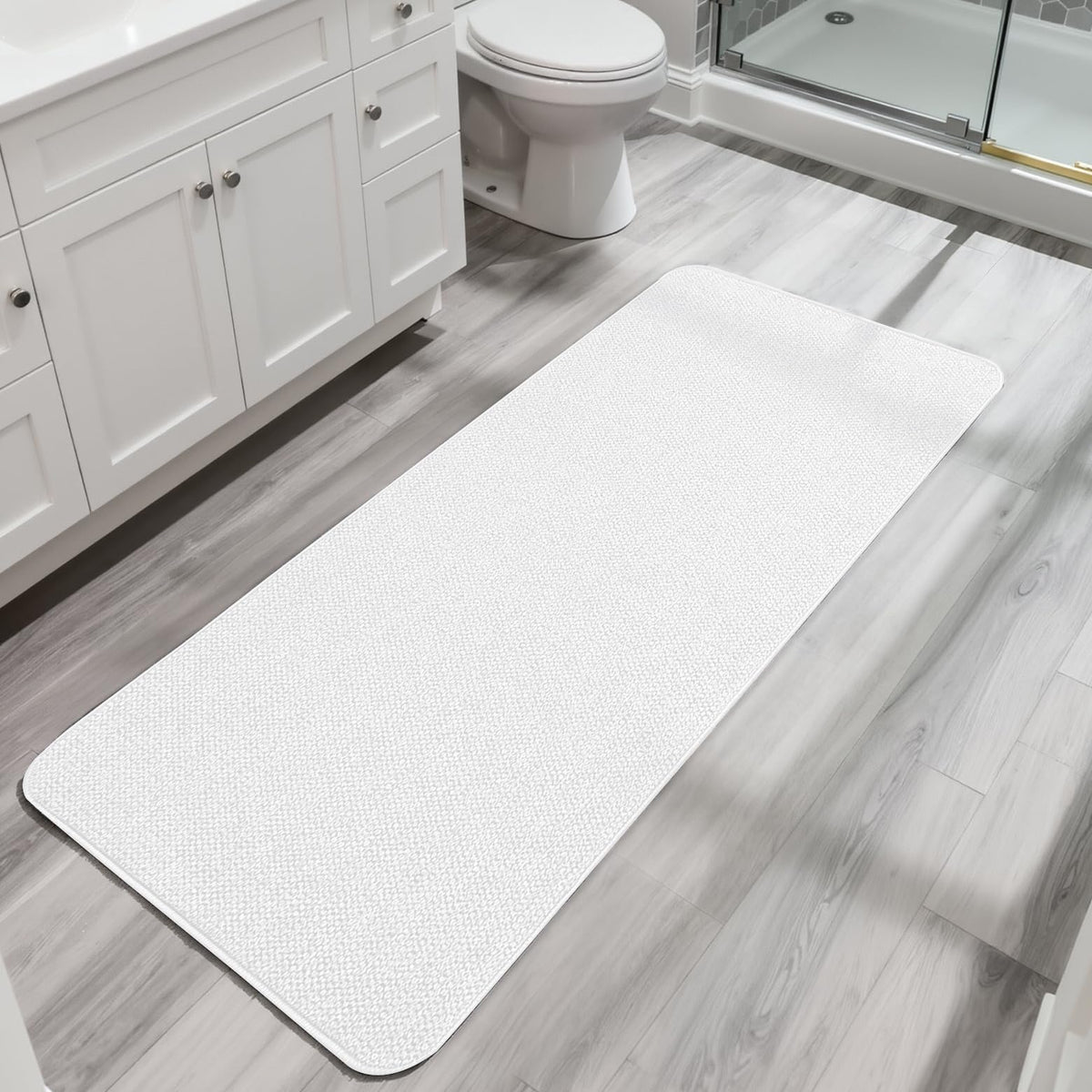 Bath Mat,Ultra Thin Bathroom Rugs,Rubber Bath Mats for Bathroom,No Slip Bath Rugs,Quick Dry,Machine Washable,Low Pile,Absorbent,Shower Outside,Sink,Home Decor Accessories.Blue,1'5"x2'3"(17x27inch)
