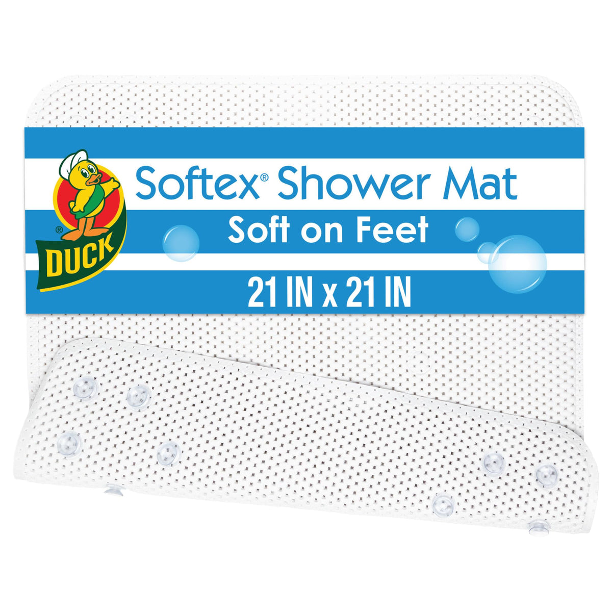Duck Brand Softex Bath Mat for Tubs, 17 in. x 36 in, Taupe, Skid Resistant
