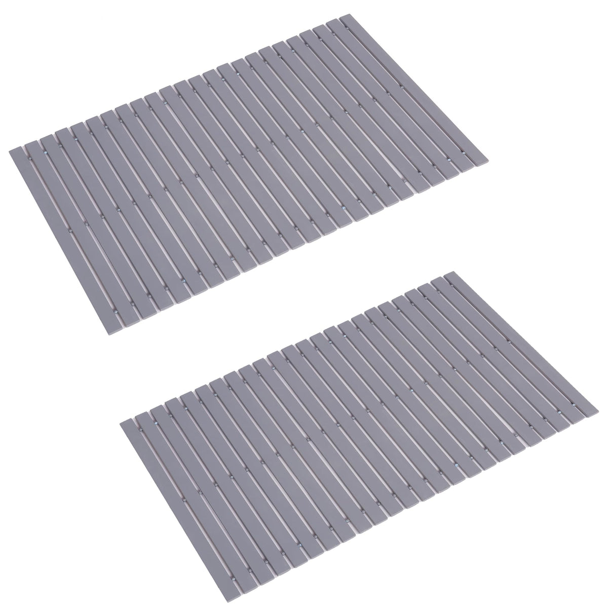 Rayon derived from Bamboo Bath Mat Bathroom Rugs Floor Wood Shower Bathtub Waterproof Non Slip Accessories 16x24 Inch Easy to Clean, Natural, 1 pc