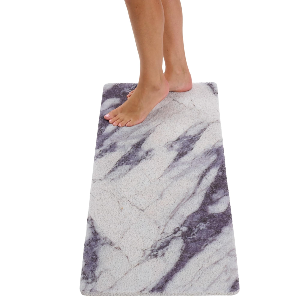 Non Slip Bathtub Mat Shower Mat for Tub - Loofah Bath Mats for Bathroom - 40x16 Bathtub Floor Mat - Textured Anti Slip Bath Mat Without Suction Cups - Secure Mat for Wet Areas (40x16 Pebble Blue)