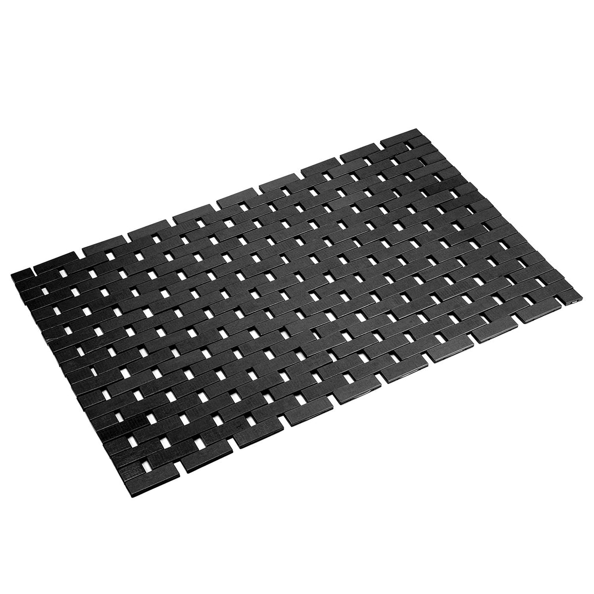 Rayon derived from Bamboo Bath Mat Bathroom Rugs Floor Wood Shower Bathtub Waterproof Non Slip Accessories 16x24 Inch Easy to Clean, Natural, 1 pc