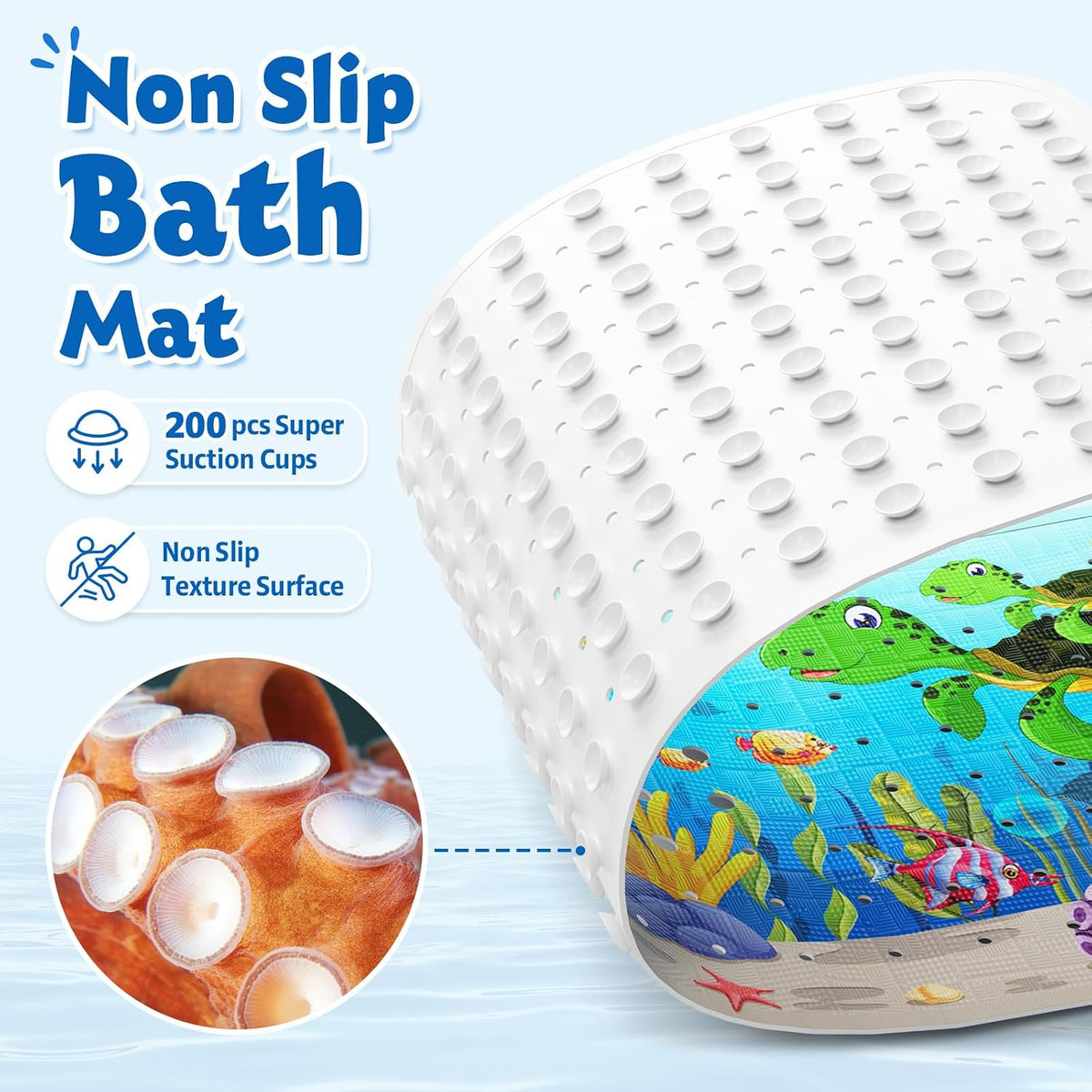 XIYUNTE Bath Mat for Tub Non Slip Bathtub Mat Non Slip 40x16 Baby Bath Mat
