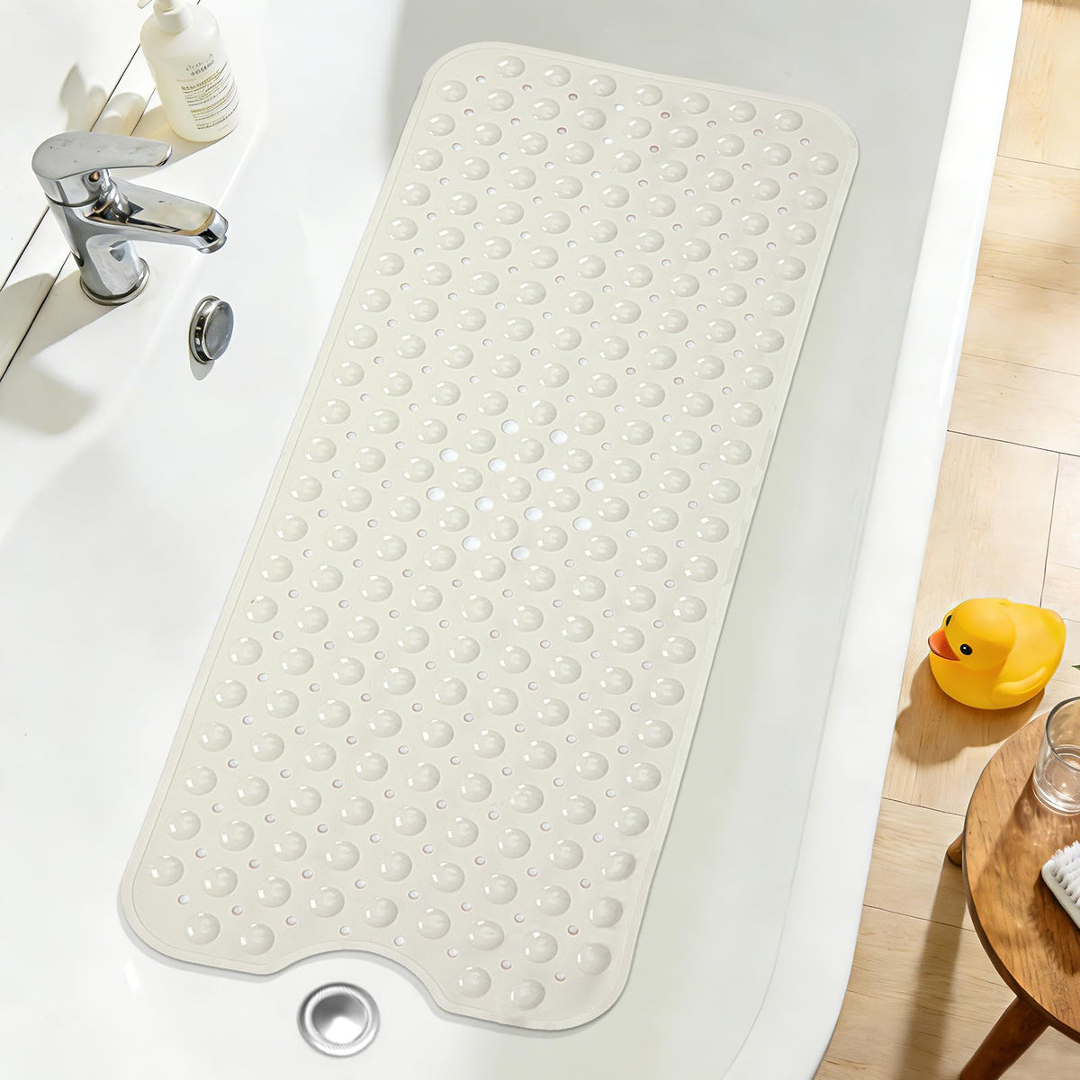 Extra Long Bathtub Mat Non Slip Bath Mat Black 40"x16" Full Size