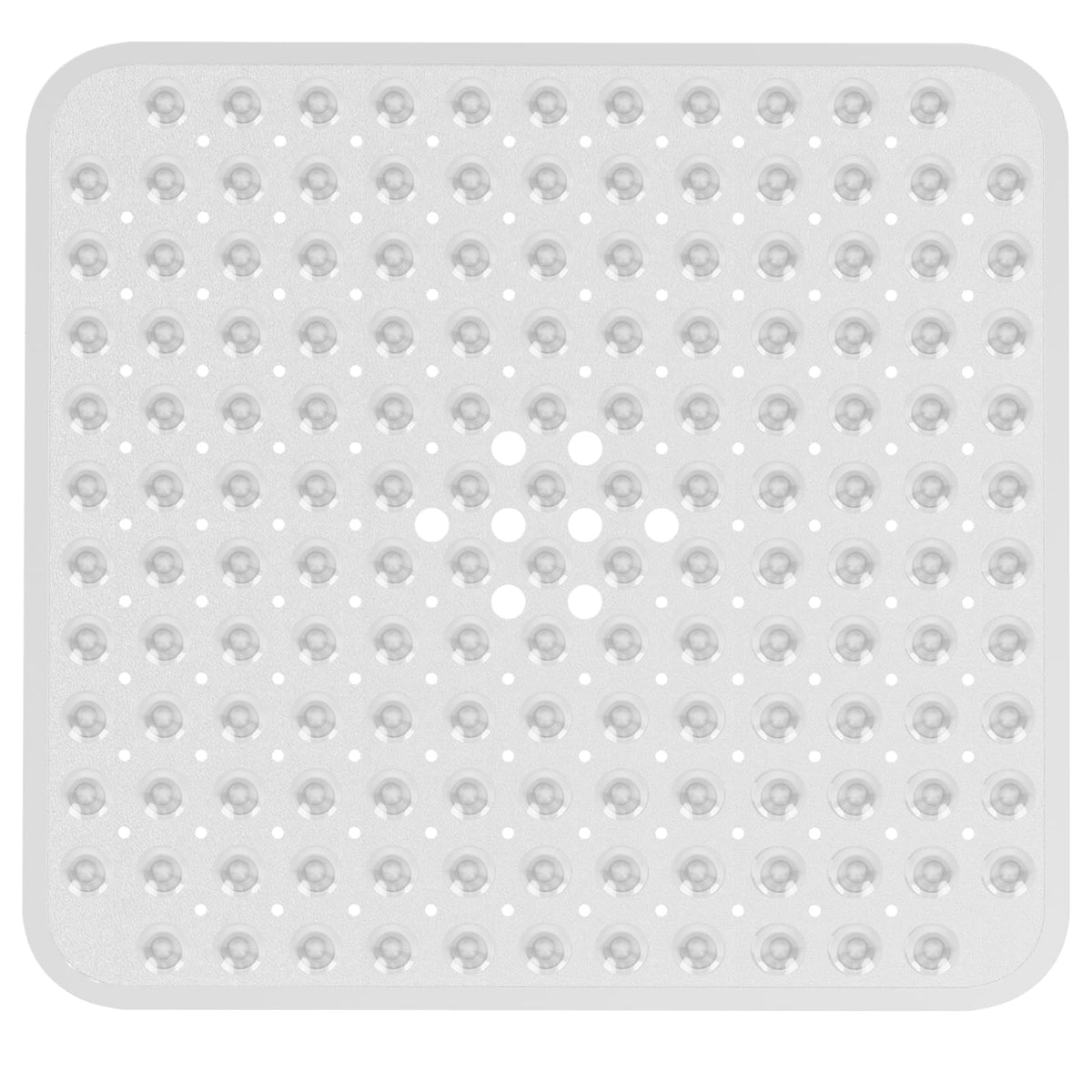 AmazerBath Bath Tub Mat, Medium Size 27.6 x 15 Inches Non-Slip Shower Mats with Suction Cups and Drain Holes, Bathroom Bathtub Mats Machine Washable (Clear)