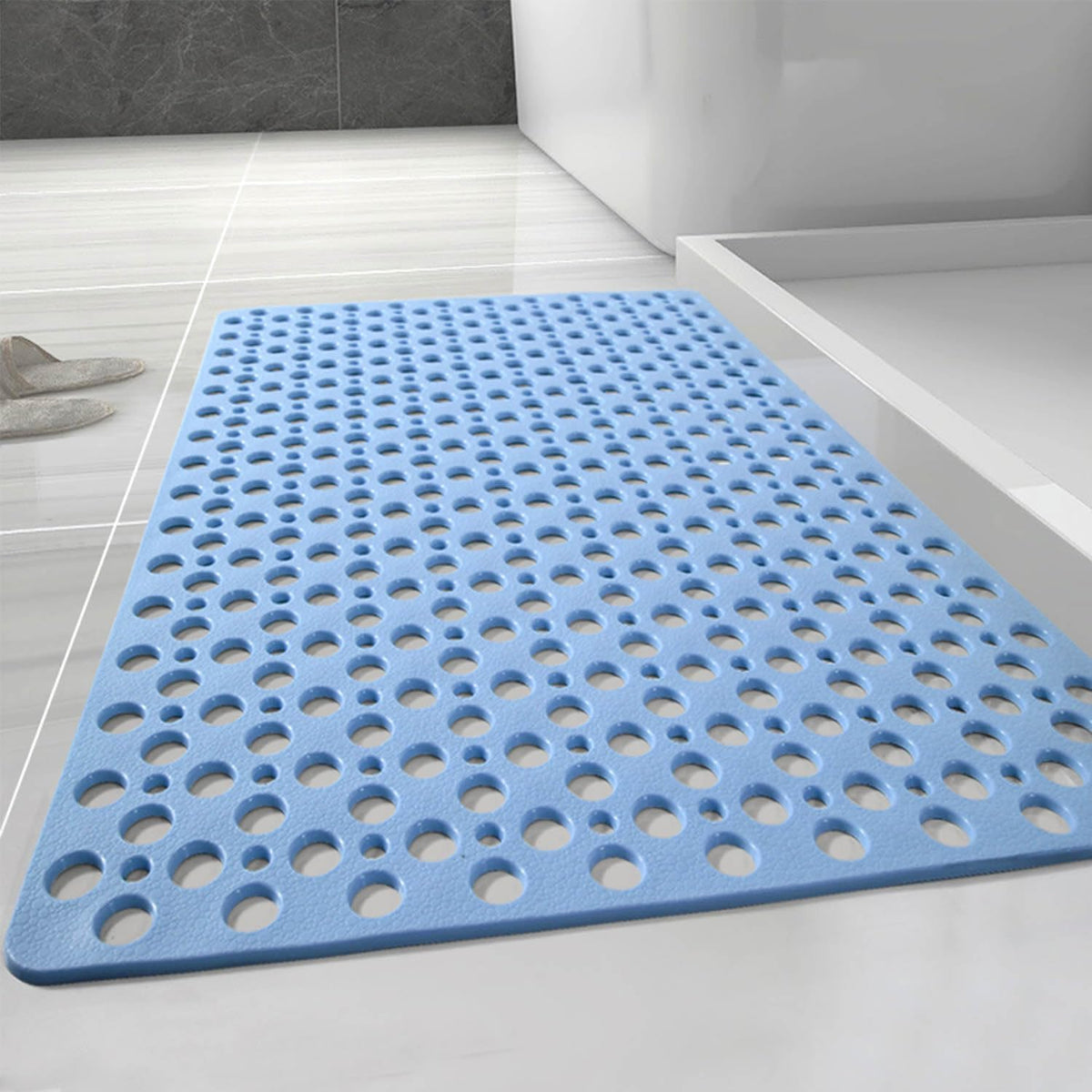 Casa and Beyond Shower Mat, Non Slip Shower Mats, Secure Shower Mats Easy to Clean,Washable Non-Slip Bathtub Mats for Inside Showers (Grey,27.6 * 15 in)
