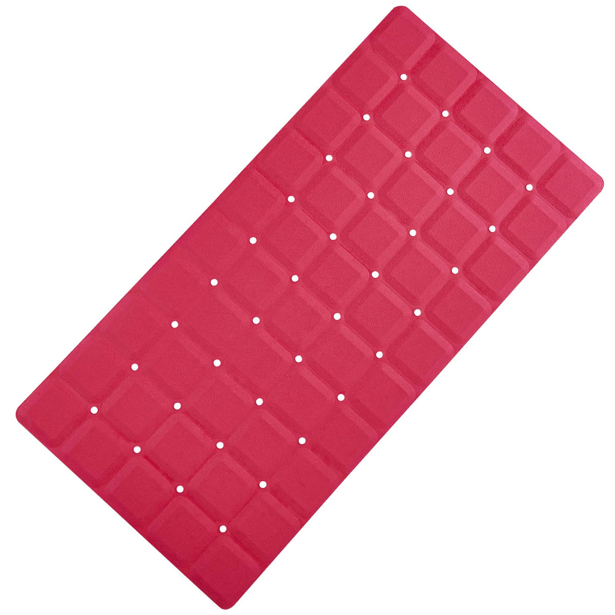 Webos Foldable Silicone Bathtub Mat: Jumbo Size Heavy Duty Safety Bath Mat for Tub Without Suction Cups Non Slip Bath & Shower Mat for Textured, Reglazed, Refinished Tub (White, 35.8 x 17.7)