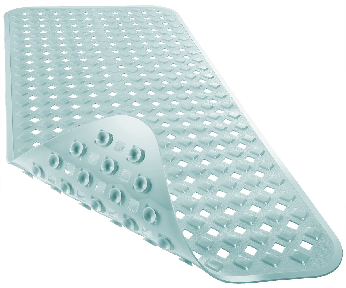 Yimobra Bathtub Mat Non Slip, 35"X16" Shower Mat with Strong Suction Cups & Drain Holes, Long Anti Slip Bath Tub Mat for Inside Shower, Machine Washable Fast Drying, Bathroom Essentials, Clear
