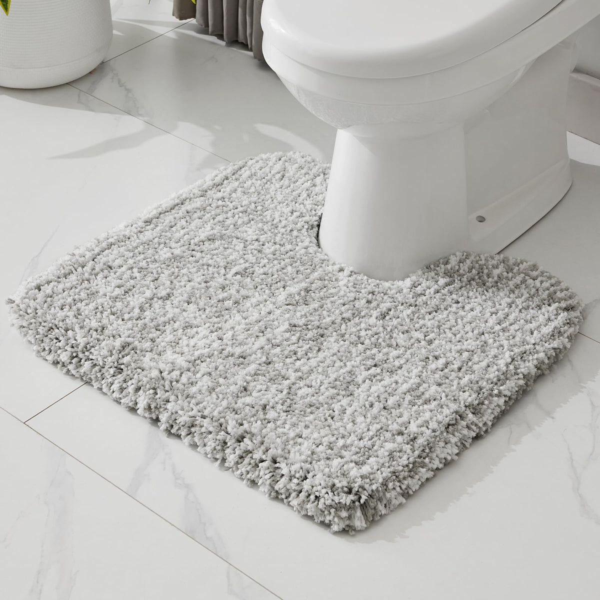 Disolla Gray Bathroom Rugs 17x24, Microfiber Non-Slip Plush Small Bath Mat