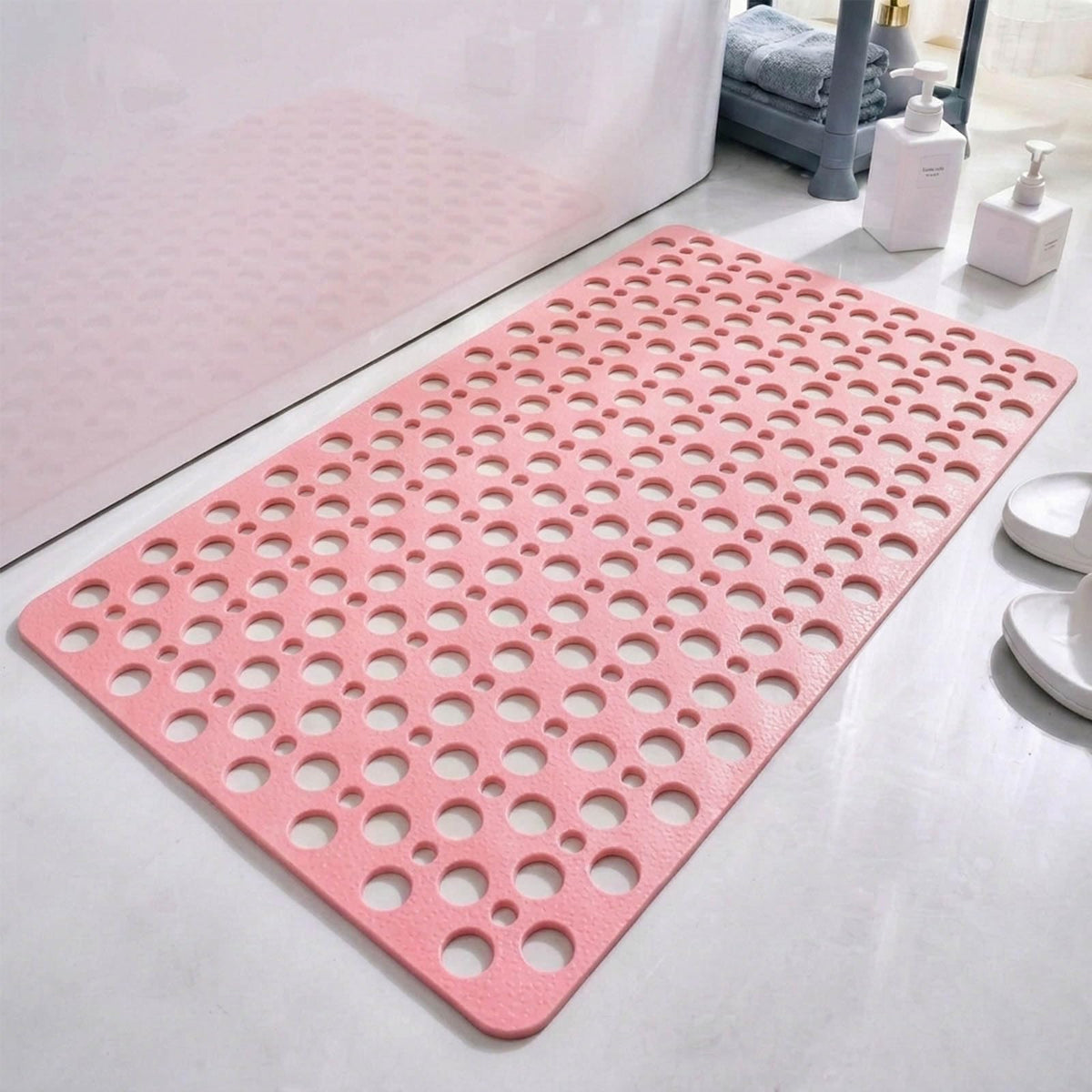 Casa and Beyond Shower Mat, Non Slip Shower Mats, Secure Shower Mats Easy to Clean,Washable Non-Slip Bathtub Mats for Inside Showers (Grey,27.6 * 15 in)