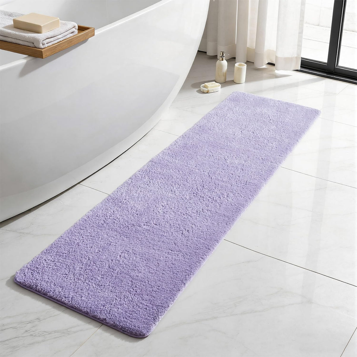 TYUU Black Bathroom Rug, Ultra Soft Bath Rugs Non Slip Washable, Super Absorbent Quick Dry Small Bath Mat with Rubber Backing for Bathroom Floor, Shower, or Sink, Black 16" x 24"