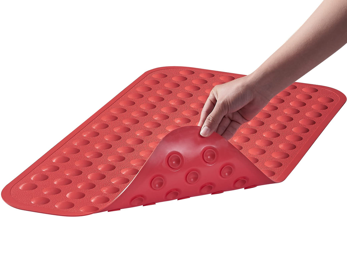 Yanzifly Bathtub Mat Non Slip Bath Mat for Tub Silicone Soft Bath Tub Mat Non Slip Shower Mats, Suction Cups Bath Tub Anti Slip Matt for Familu Use, Machine Washable - Navy Blue